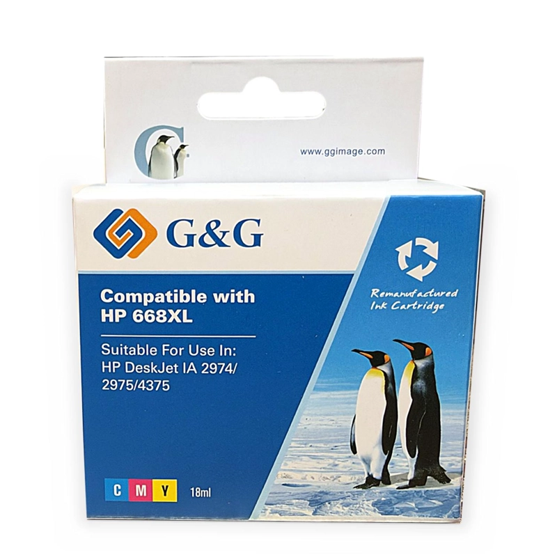 PACK CARTUCHOS DE TINTA ALTERNATIVA COMPATIBLE CON HP 668XL - 3