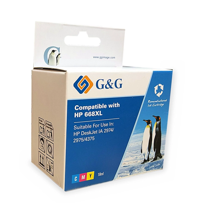 PACK CARTUCHOS DE TINTA ALTERNATIVA COMPATIBLE CON HP 668XL - 5