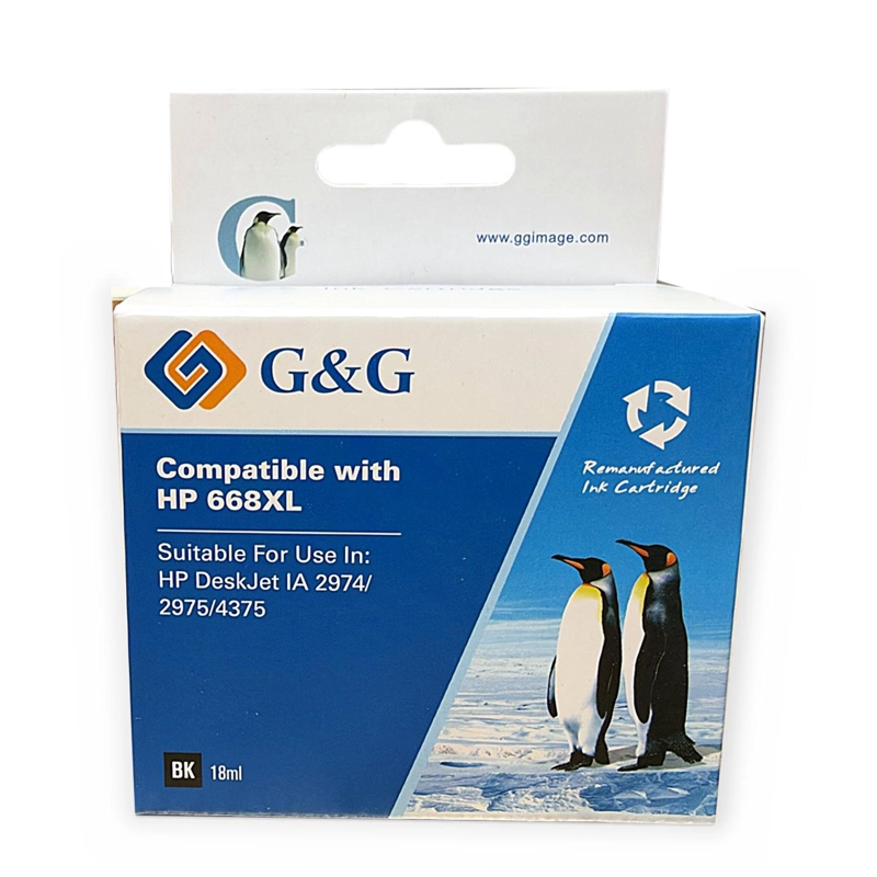CARTUCHO DE TINTA COMPATIBLE CON HP 668XL NEGRO - 1