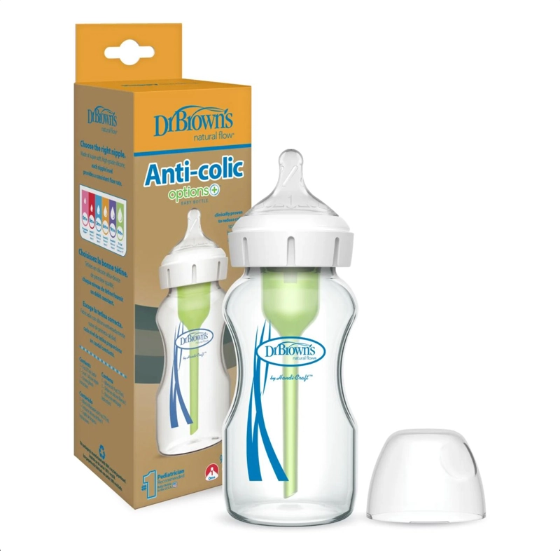 MAMADERA DR BROWNS VIDRIO BOCA ANCHA 270ML OPTION+ - 1