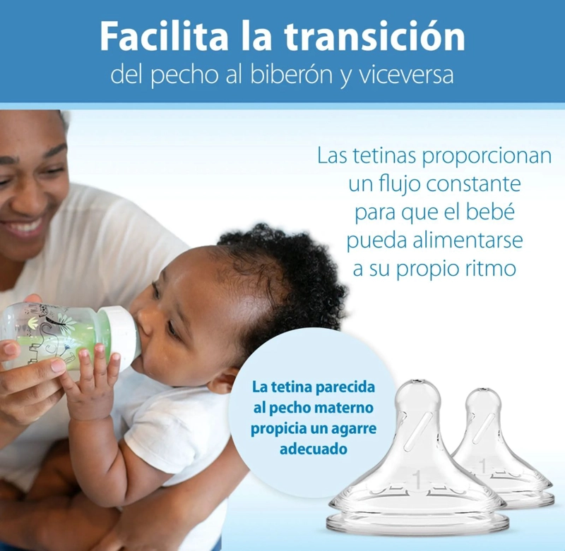 SET DE MAMADERA DR BROWN'S BOCA ANCHA OPTIONS ROSADO - 3