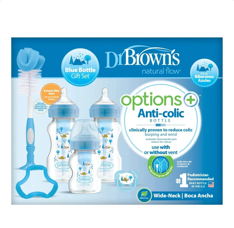 SET DE MAMADERA DR BROWN'S BOCA ANCHA OPTIONS CELESTE - 2