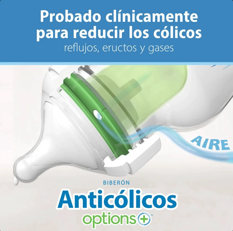 SET DE MAMADERA DR BROWN'S BOCA ANCHA OPTIONS CELESTE - 3