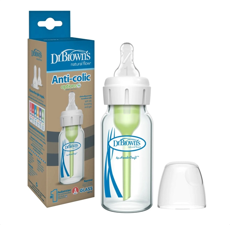 MAMADERA ESTANDAR ANTICOLICO VIDRIO OPTIONS+ 120ML DR.BROWNS - 1
