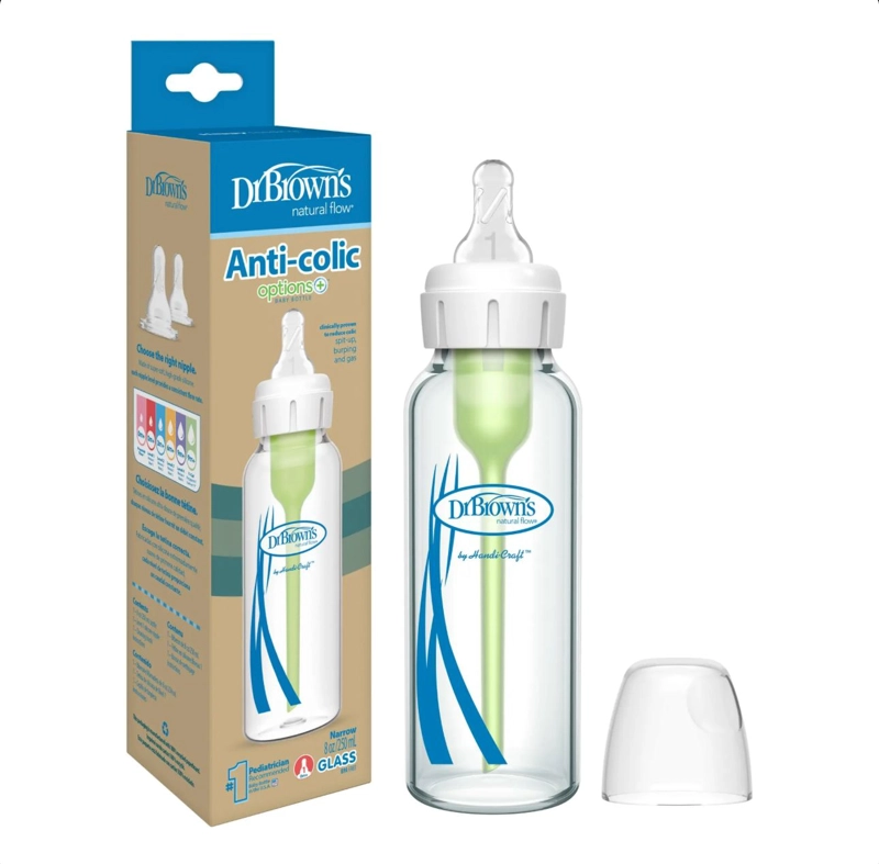 MAMADERA ESTANDAR ANTICOLICO OPTIONS+ VIDRIO 250ML DR. BROWN´S - 1