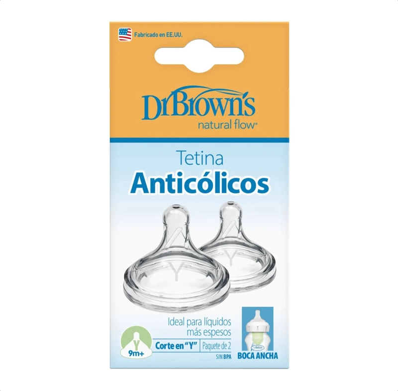 TETINA BOCA ANCHA OPTIONS+ 9M+ CORTE “Y”  DR. BROWN S - 1