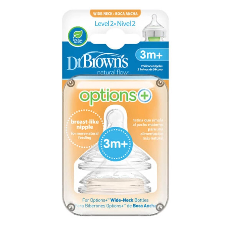 TETINA BOCA ANCHA OPTIONS+ 9M+ CORTE “Y”  DR. BROWN S - 1