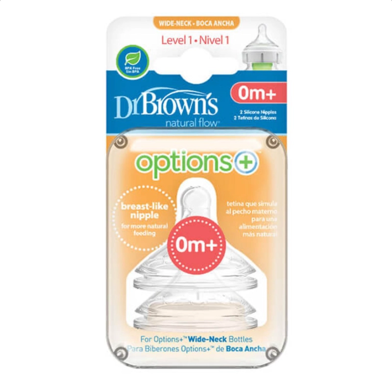 TETINA BOCA ANCHA OPTIONS+ 9M+ CORTE “Y”  DR. BROWN S - 1