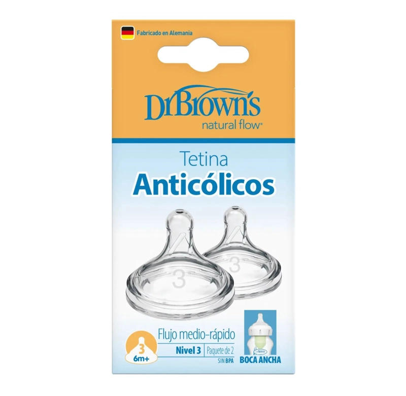TETINA BOCA ANCHA OPTIONS+ 9M+ CORTE “Y”  DR. BROWN S - 1