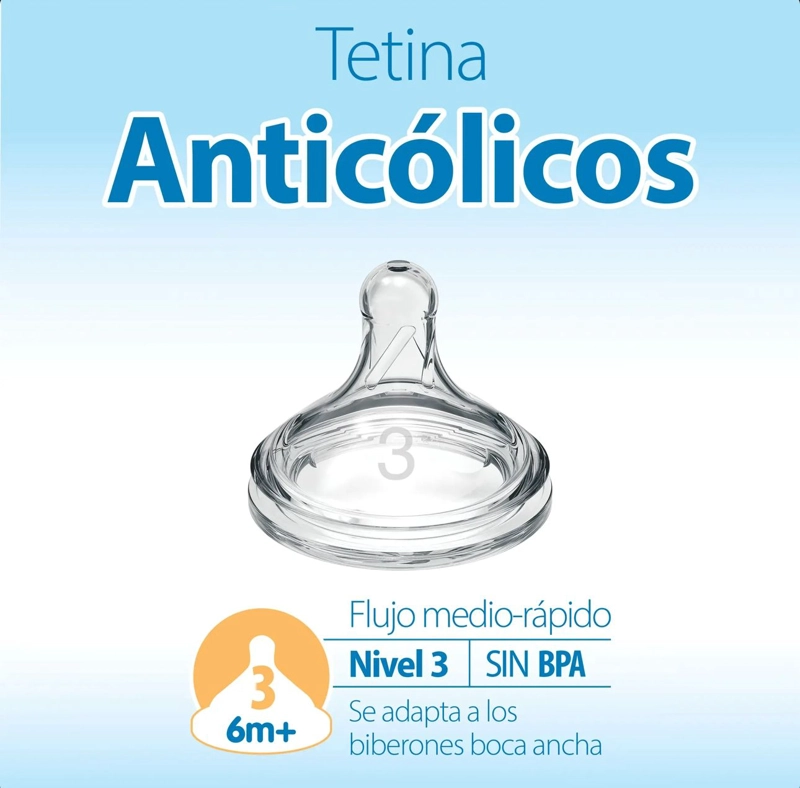 TETINA BOCA ANCHA OPTIONS+ 9M+ CORTE “Y”  DR. BROWN S - 3