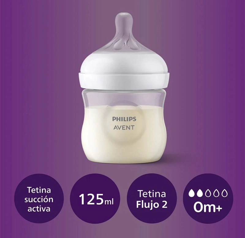 MAMADERA AVENT NATURAL RESPONSE 0M+ 125ML - 3