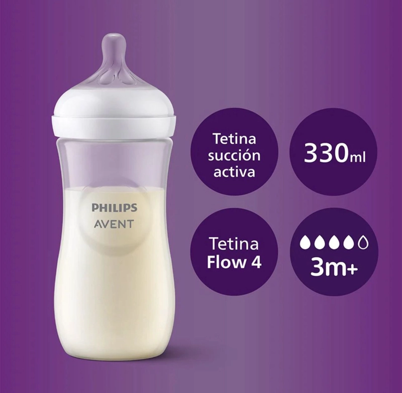 MAMADERA AVENT NATURAL RESPONSE 3M+ 330 ML - 3