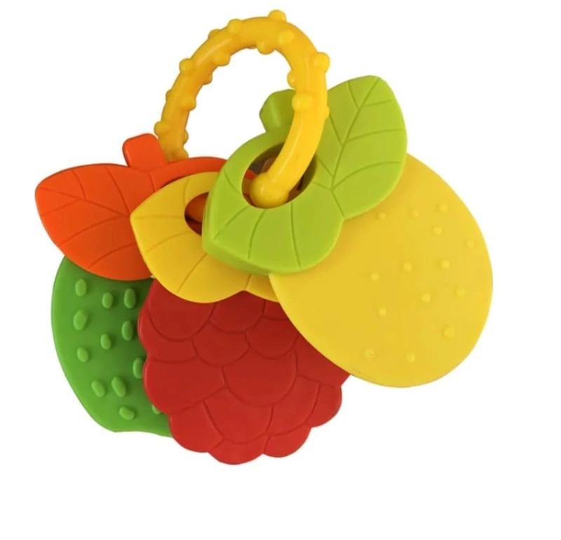 SET 5 PZS PELOTA - SONAJERO - MORDEDOR SENSORIAL BEBE - 2
