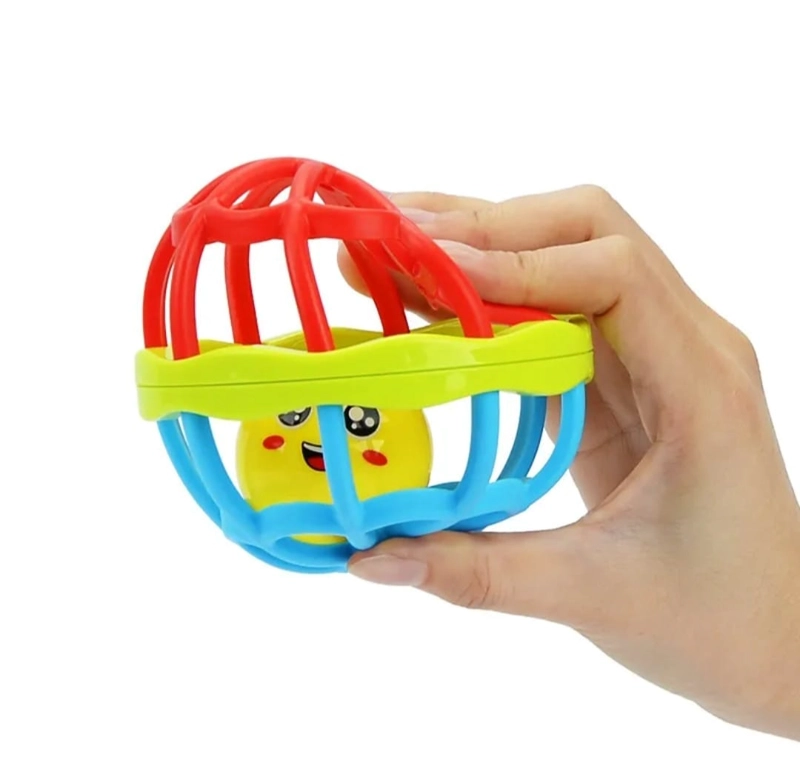 SET 5 PZS PELOTA - SONAJERO - MORDEDOR SENSORIAL BEBE - 4