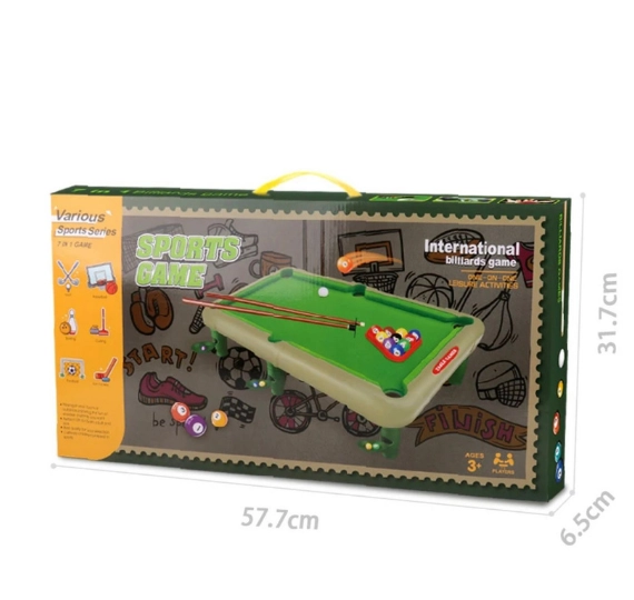 JUEGO DE MESA 7EN 1 - BILLAR-FUTBOL-BOWLING-BASKET NIÑOS - 2