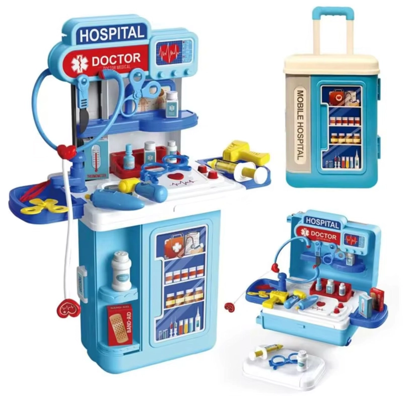 SET DOCTOR MEDICINA JUGUETE MALETA JUEGO DE ROLES NIÑOS - 6