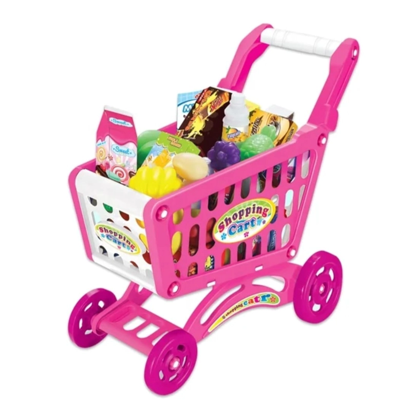 JUEGO CARRITO SUPERMERCADO PARA NIÑOS ACCESORIOS JUGUETES AZUL - 1