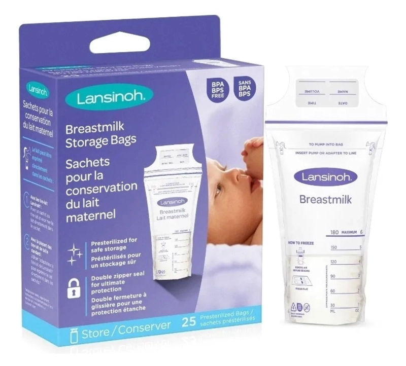 BOLSA DE ALMACENAMIENTO DE LECHE MATERNA LANSINOH 25 PZS - 1