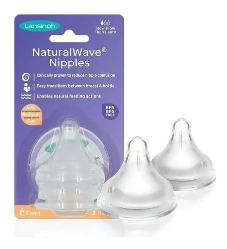 TETINA NATURAL WAVE REPUESTOS LANSINOH 2UNID FLUIDO LENTO - 1