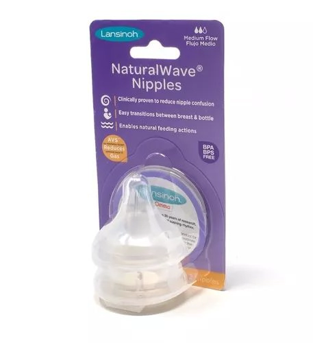 TETINA NATURAL WAVE REPUESTOS LANSINOH 2UNID FLUIDO MEDIO - 1