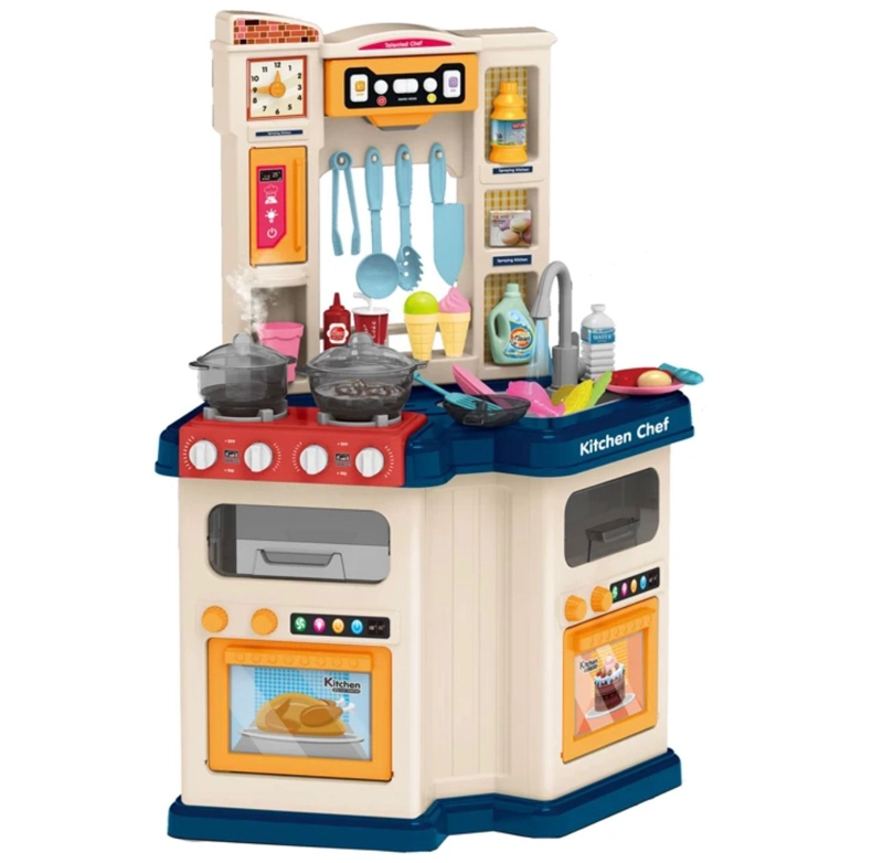 COCINA DE JUGUETE CON LUZ- SONIDO- UTENSILIOS NIÑOS 67 PZS - 1