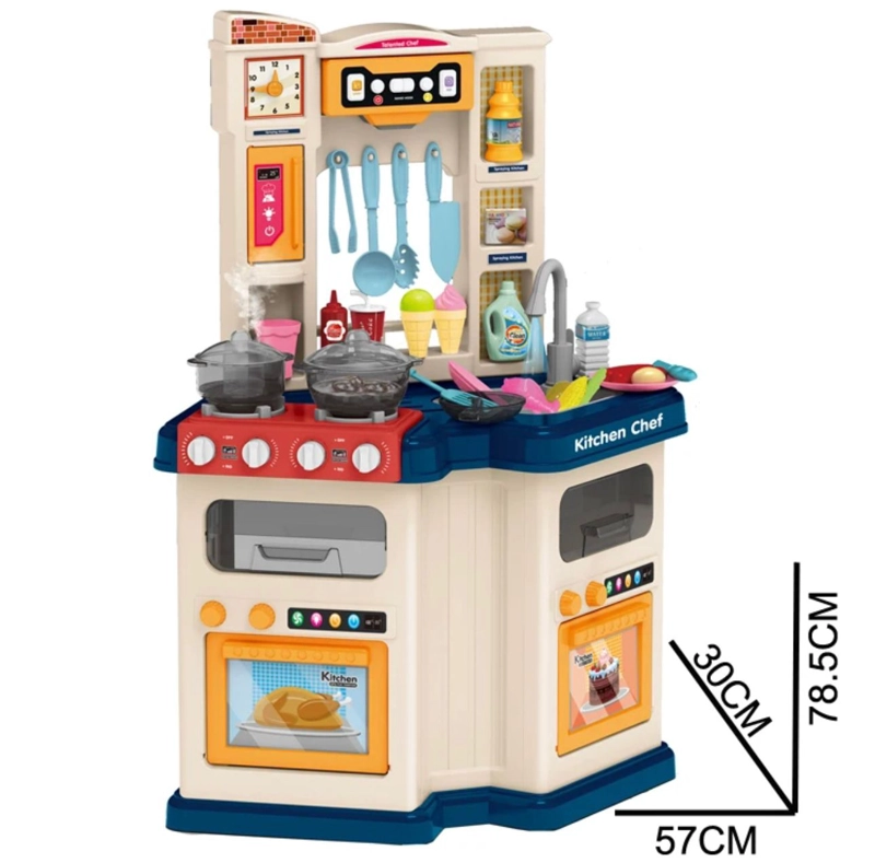 COCINA DE JUGUETE CON LUZ- SONIDO- UTENSILIOS NIÑOS 67 PZS - 2