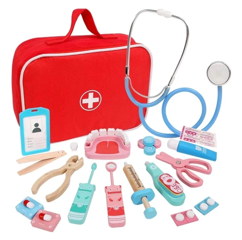 SET JUEGO DE ROLES DOCTOR- DENTISTA JUEGO MADERA NIÑOS - 1