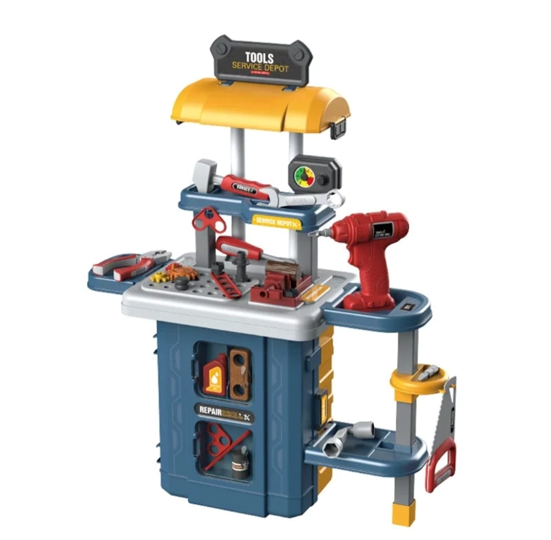 SET TALLER DE HERRAMIENTAS JUGUETE MALETA JUEGO ROLES NIÑOS - 1