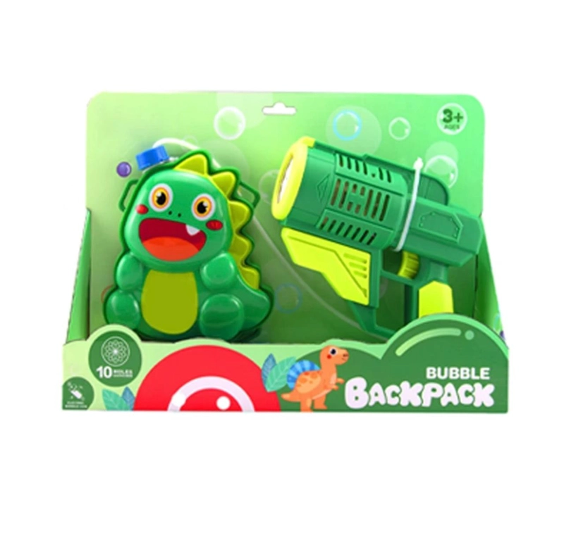 PISTOLA BURBUJA LANZA BURBUJA CON DEPOSITO PERSONAJES NIÑOS DINOSAURIO - 1