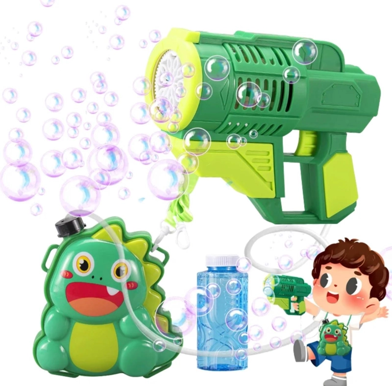 PISTOLA BURBUJA LANZA BURBUJA CON DEPOSITO PERSONAJES NIÑOS DINOSAURIO - 4