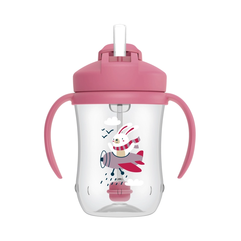 VASO CON ASAS Y BOMBILLA 270ML 6M+ DR. BROWNS AZUL - 2