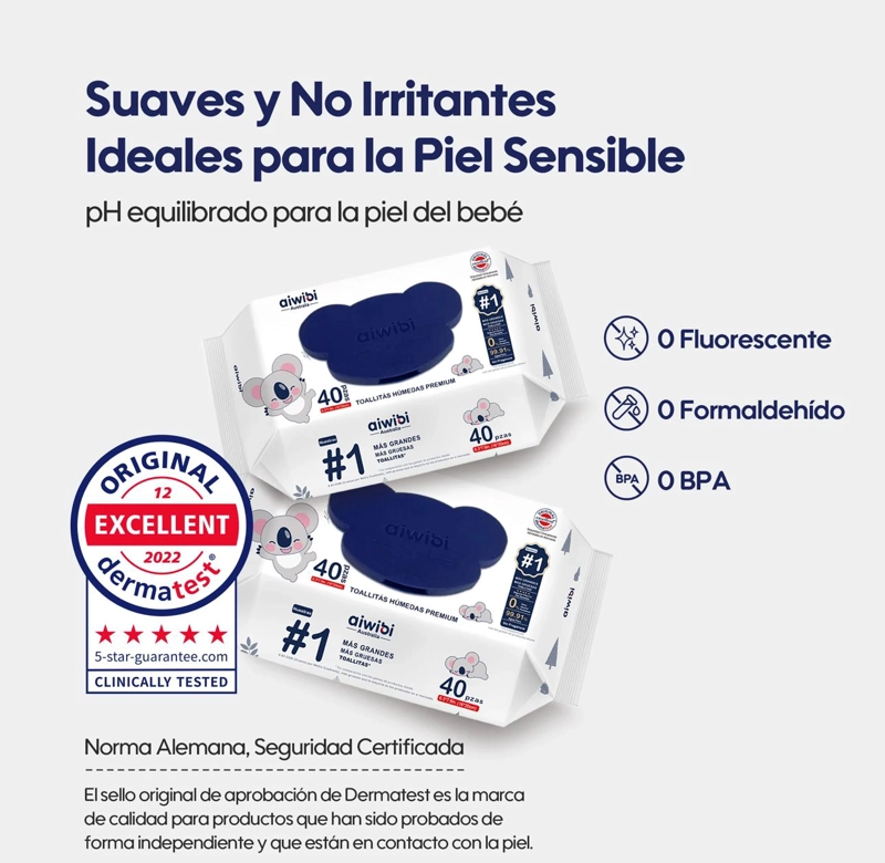 PACK TOALLAS HUMEDAS PREMIUM AIWIBI 99,91%AGUA 4X40UND - 4