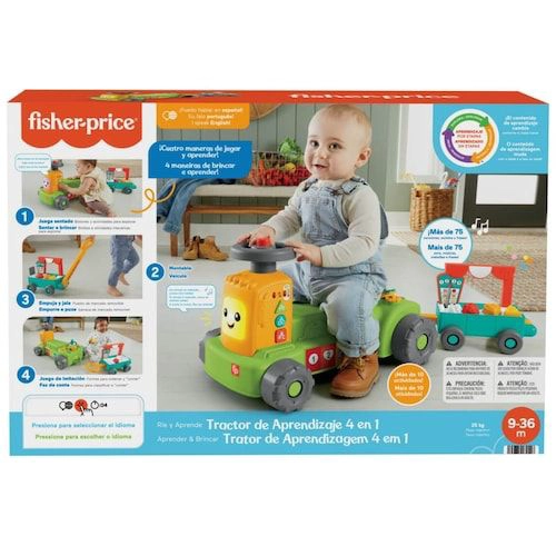 JUGUETE CORRE PASILLO PARA BEBE  TRACTOR APRENDIZAJE 4 EN 1 - 2