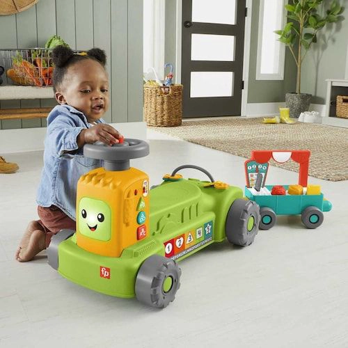 JUGUETE CORRE PASILLO PARA BEBE  TRACTOR APRENDIZAJE 4 EN 1 - 3