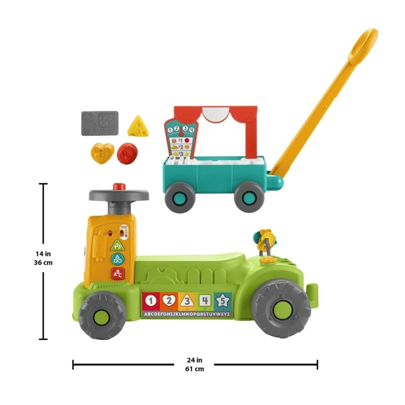 JUGUETE CORRE PASILLO PARA BEBE  TRACTOR APRENDIZAJE 4 EN 1 - 5