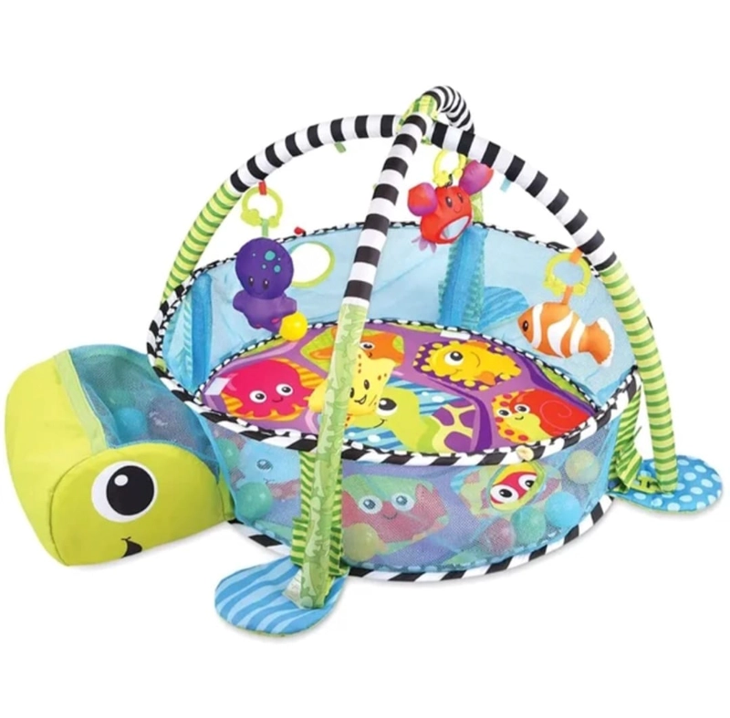 GIMNASIO PARA BEBE S 3 EN 1 CON PELOTAS COLGADERO TORTUGA - 1
