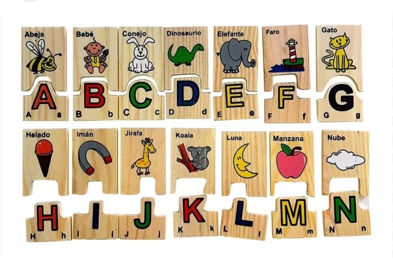 TABLA DE ENCAJE LETRAS - ABECEDARIO APRENDIZAJE PARA NIÑOS - 3