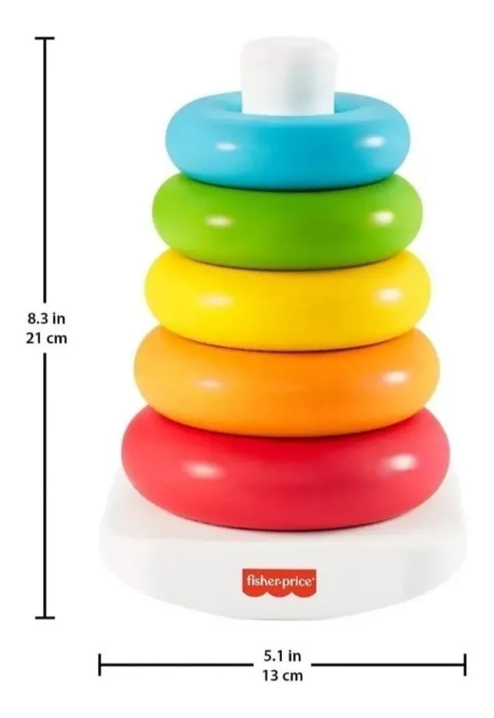 PIRAMIDE FISHER PRICE DE ARGOLLAS AROS JUGUETE - 2