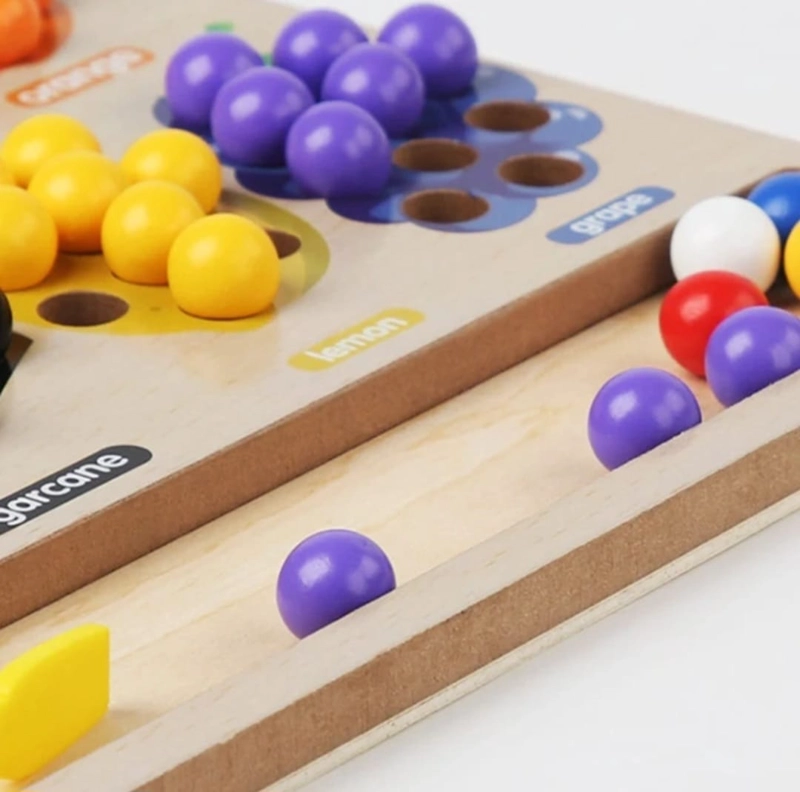 JUEGO DE CLASIFICACION COLORES-FRUTAS MONTESSORI NIÑO MADERA - 3