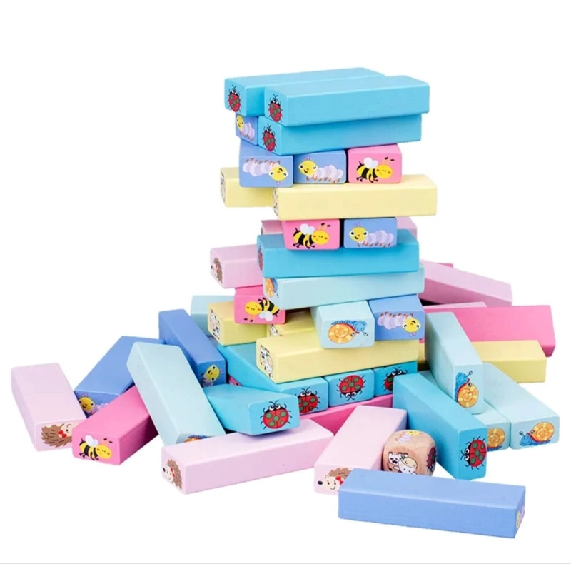 TORRE DE JUEGO ESTILO JEN-GA MADERA CON RETO NIÑOS - ADULTOS - 3