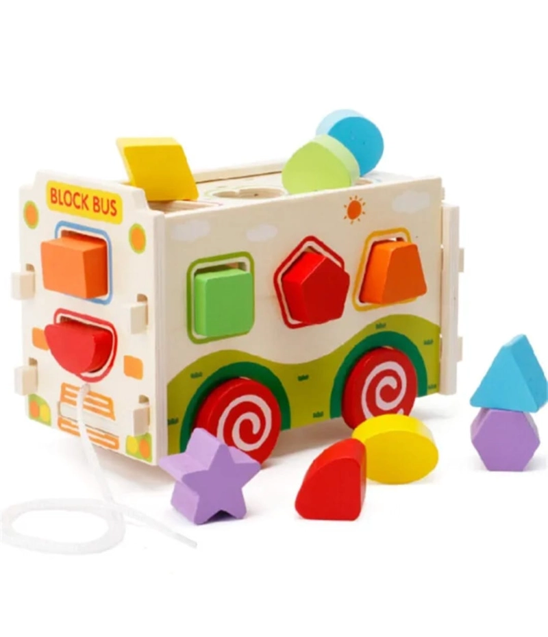 JUEGO DE ENCAJE ARMABLE AUTOBUS MADERA NIÑOS - 1
