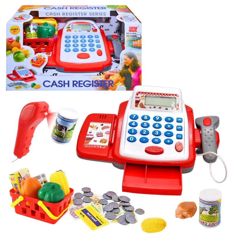 CAJA REGISTRADORA SUPERMERCADO CALCULADORA REAL JUEGOS NIÑOS - 3