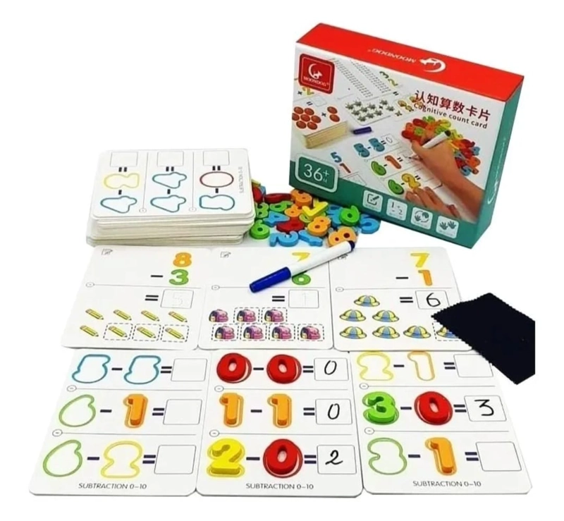 JUEGO DIDACTICO CONTEO COGNITIVO APRENDE MATEMATICA NIÑOS - 2