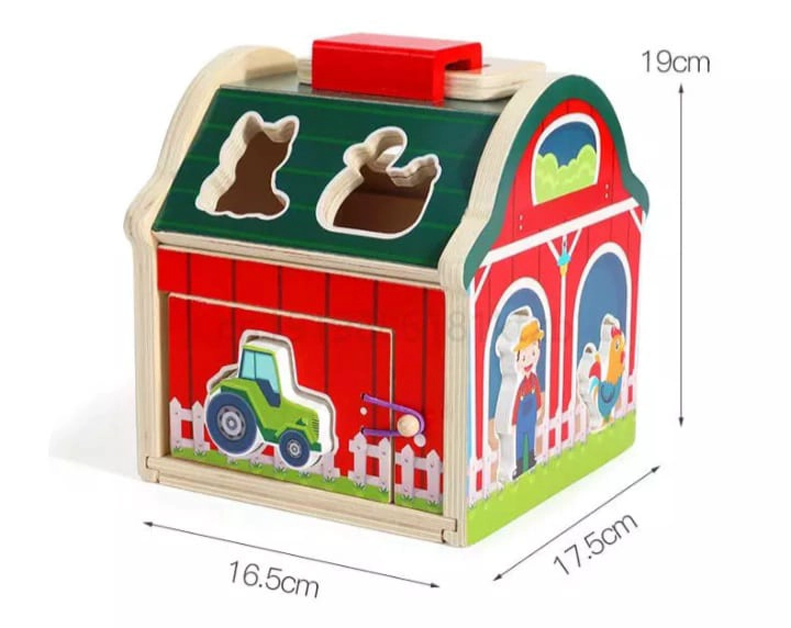 JUGUETE ENCAJE GRANJA ANIMALES DE MADERA DIDACTICO NIÑOS - 2