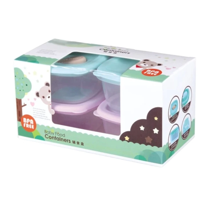 PACK 4 CONTENEDORES TAPER SNACK COMIDA BEBE-NIÑOS - 1