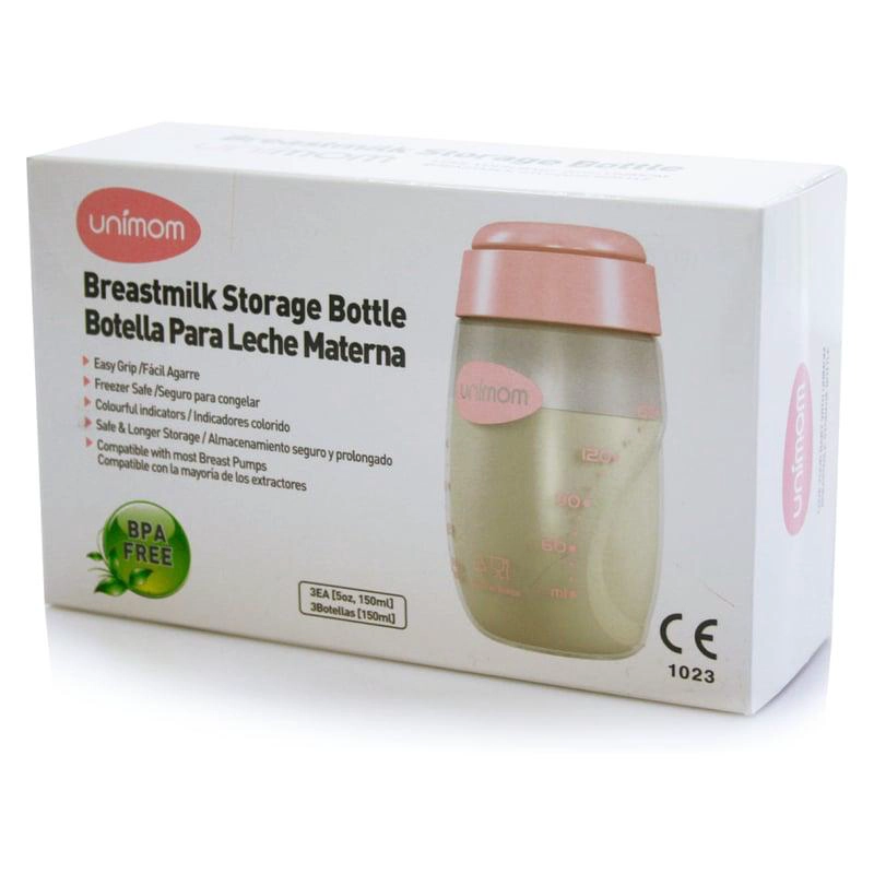 BOTELLAS PARA ALMACENAR LECHE MATERNA UNIMOM 3 UNID X 150ML - 2