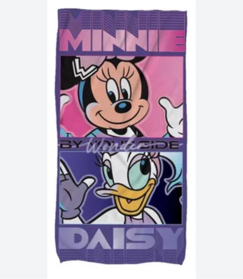 TOALLA PLAYERA INFANTIL MINNIE CON BOLSA ALGODON PLAYA - 2