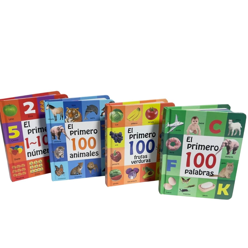 PACK 4 LIBROS ANIMALES-FRUTAS-PALABRAS-NUMEROS TAPA DURA - 1