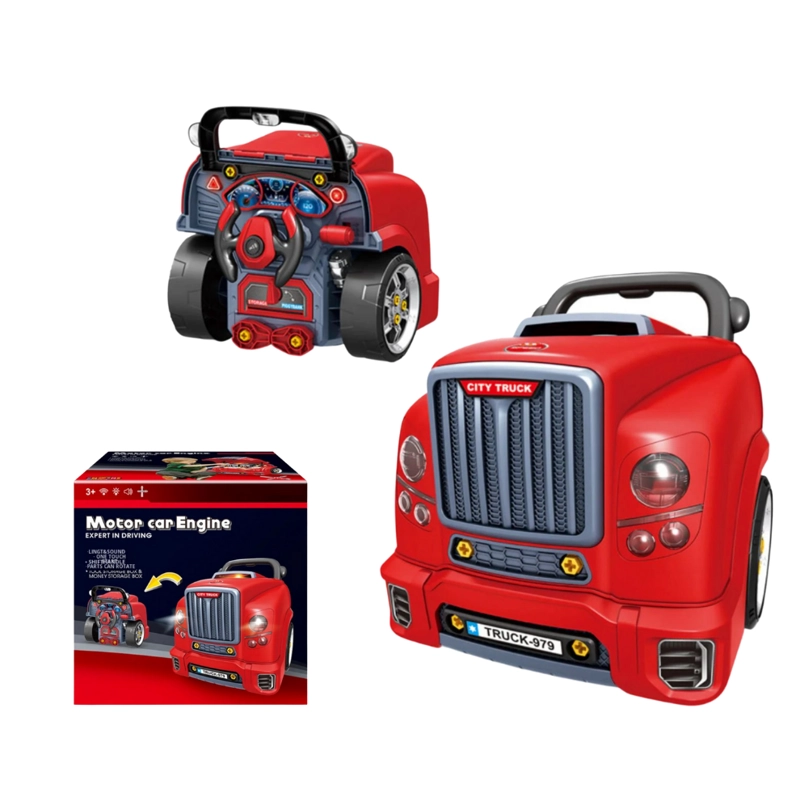 JUEGO ROL MECANICO CAMION ROJO ARMABLE NIÑOS - 1