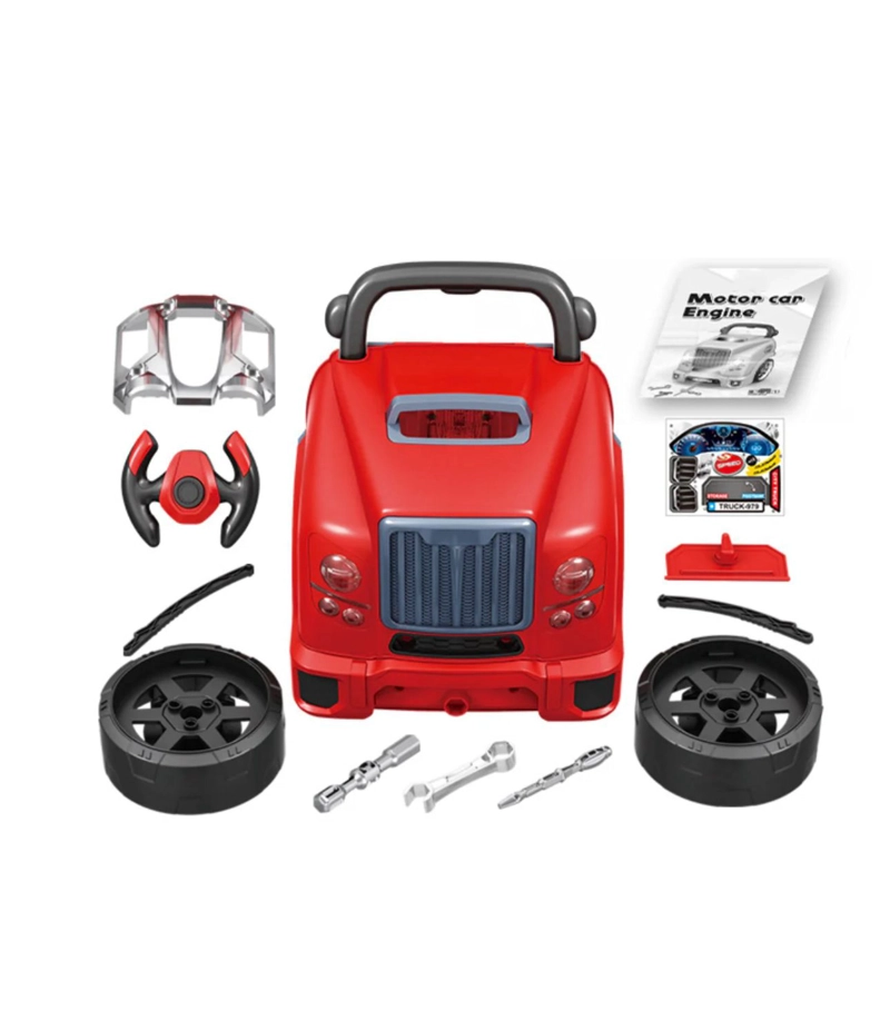 JUEGO ROL MECANICO CAMION ROJO ARMABLE NIÑOS - 2
